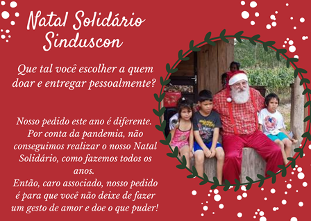 - SINDUSCON BRUSQUE PROMOVE “NATAL SOLIDÁRIO” E INCENTIVA ASSOCIADOS E COMUNIDADE PARA LEVAR DOAÇÕES ATÉ ENTIDADES - SINDUSCON BRUSQUE PROMOVE “NATAL SOLIDÁRIO” E INCENTIVA ASSOCIADOS E COMUNIDADE PARA LEVAR DOAÇÕES ATÉ ENTIDADES